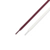 A burgundy shoelace and a white shoelace, both shown horizontally side by side on a white background, reminiscent of the sleek laces found on nike NIKE SB BLAZER MID BURGUNDY CRUSH / SUMMIT WHITE sneakers cherished by skateboarders.