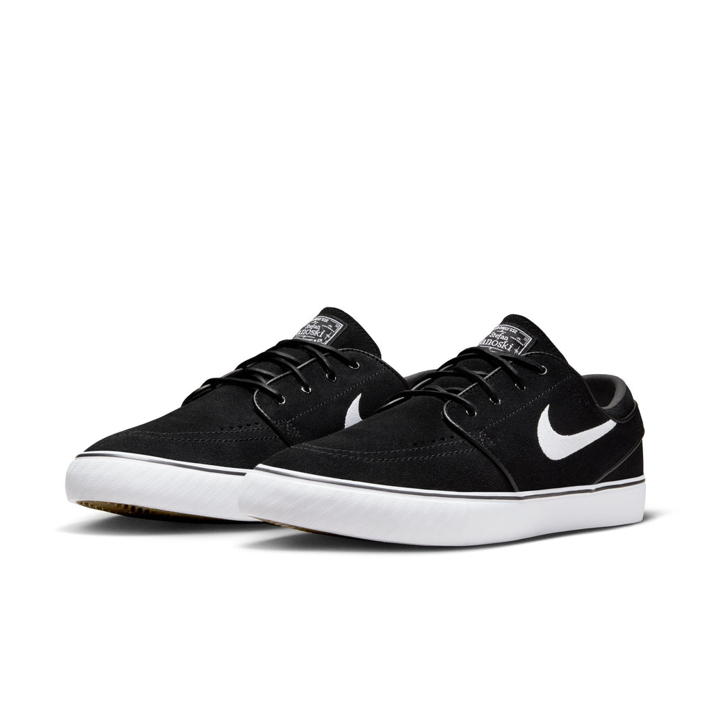 nike SB Zoom Janoski OG+ BLACK / WHITE-BLACK skateboarding shoes in black and white.