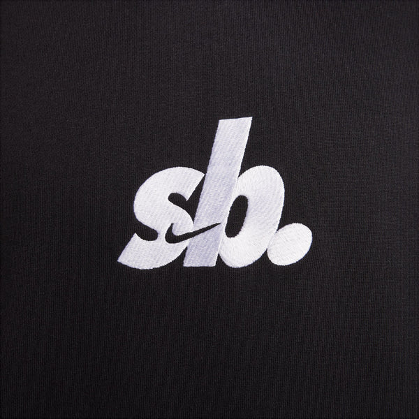 NIKE SB EMBROIDERED FLEECE HOODIE BLACK - black.
