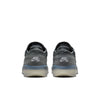 Rear view of the NIKE SB PS8 COOL GREY / METALLIC SILVER sneakers by Nike, showcasing Air Zoom cushioning, with metallic silver logos on the heel and semi-transparent white soles.