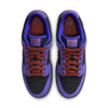The nike SB DUNK LOW PRO PERSIAN VIOLET / OFF NOIR sneakers showcase Persian Violet and black uppers with red laces and inner lining—an ideal choice for Bluetile Skateboards fans.