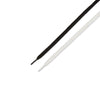 A black and a white shoelace, inspired by the NIKE SB P-ROD 1 ZOOM AIR LOW 20 YEARS WHITE/BLACK-WHITE-CLEAR from Nike, are placed side by side on a white background.