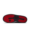 The image displays the rubber sole in black and varsity red of the NIKE SB P-ROD 1 ZOOM AIR LOW BLACK / VARSITY RED-FLINT GREY-BLACK by Nike, featuring a circular logo with a central silhouette.