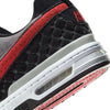 Close-up of the heel and sole of the nike NIKE SB P-ROD 1 ZOOM AIR LOW BLACK / VARSITY RED-FLINT GREY-BLACK, featuring visible Zoom Air cushioning, textured upper details, and premium leather skate shoe craftsmanship.