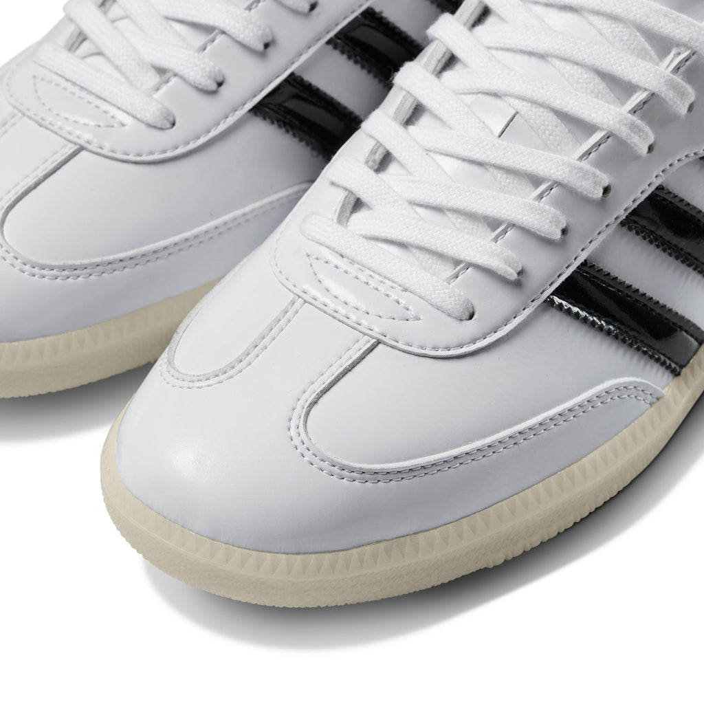 ADIDAS DILL SAMBA PATENT WHITE / BLACK Bluetile Skateboards ADIDAS DILL SAMBA PATENT WHITE / BLACK Bluetile Skateboards