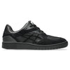 Black athletic sneaker with mesh and suede materials, black laces, and a flat rubber sole. The shoe features the ASICS logo and FF BLAST cushioning for extra comfort and performance. Perfect for any activity, this ASICS GEL-SPLYTE BLACK / GRAPHITE GREY model is designed to keep you moving in style.