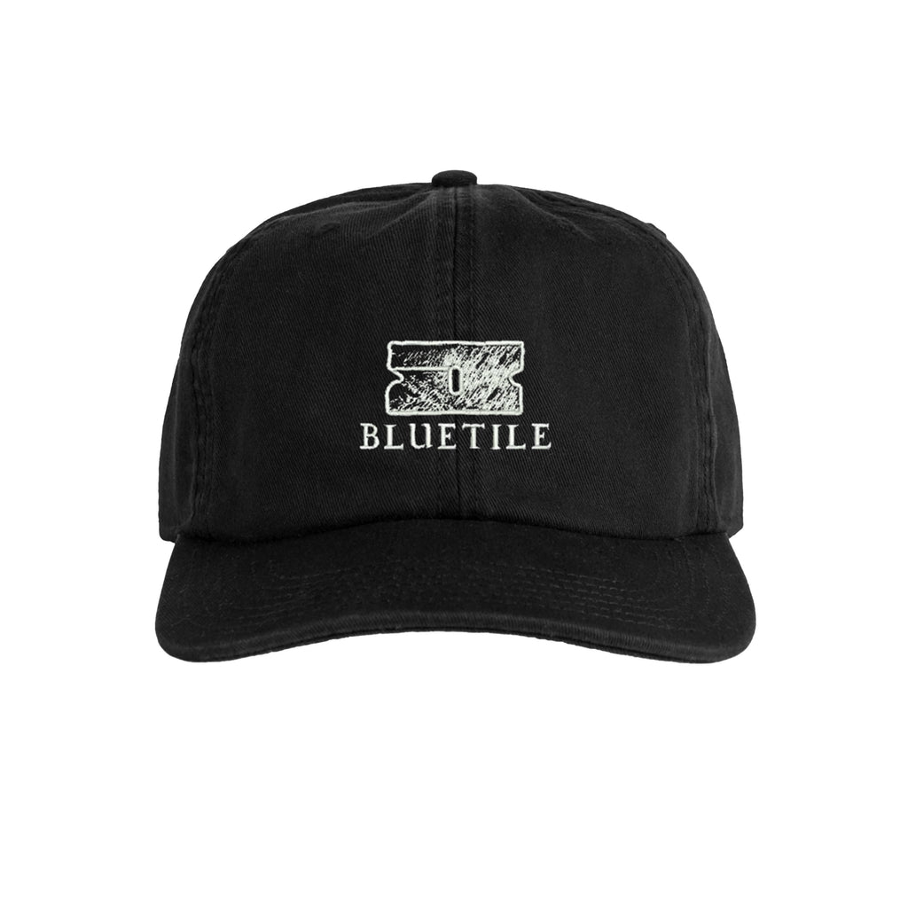 A BLUETILE "RAZOR" CLASSIC HAT BLACK with the word Bluetile Skateboards on it.