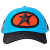 A Carpet Co. Carpet racing hat with a blue star on it.