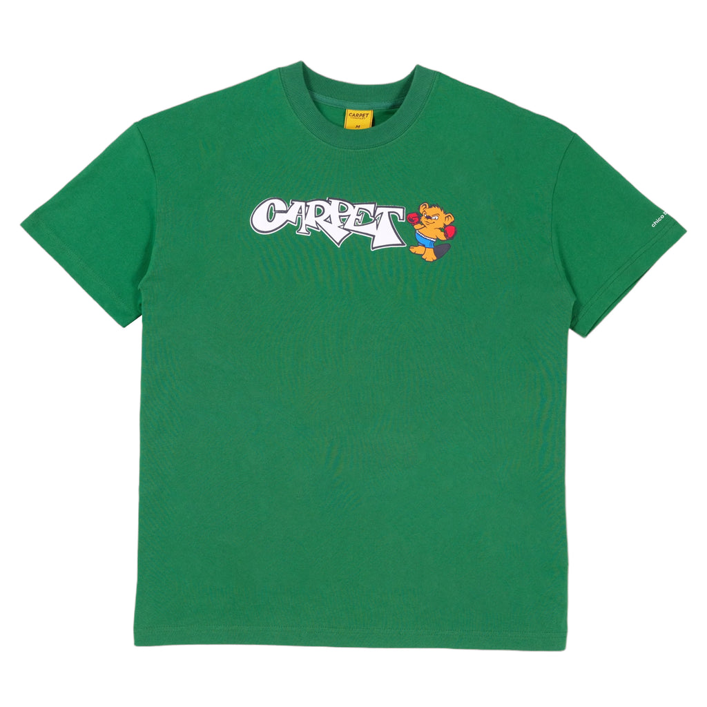 A green CARPET BOXER TEE GREEN t-shirt by Carpet Co.