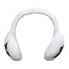 The CARPET CO. C-STAR EARMUFFS CREAM by Carpet Co. feature cream-fuzzy exteriors with cozy brown inner linings for ultimate warmth and comfort.
