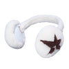 The Carpet Co. C-STAR EARMUFFS CREAM provides a cozy flair with its brown star design on the ear covers, combining style with comfort. These foldable earmuffs make for an ideal cold-weather accessory.