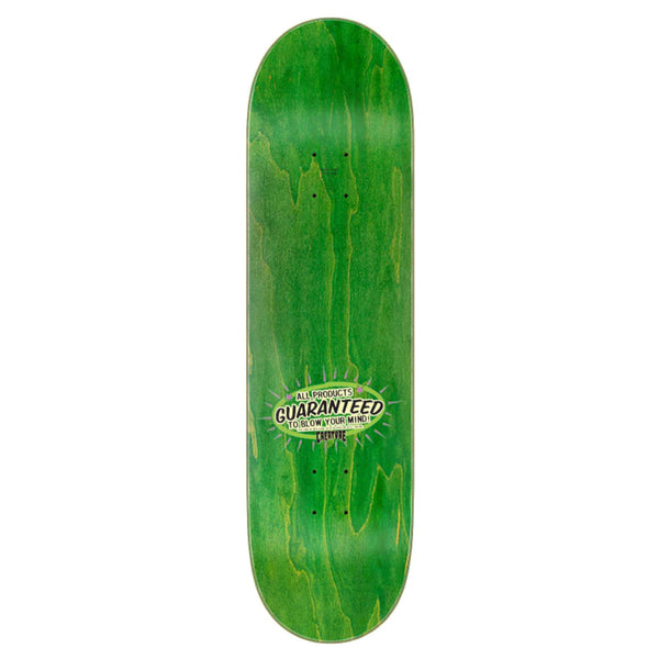 A green CREATURE skateboard with a white background.