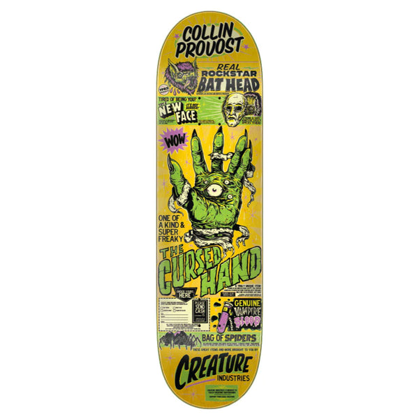 A CREATURE PROVOST CURSED HAND skateboard.