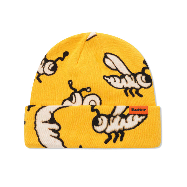 Yellow Butter Goods Critter beanie with a touch of Butter Goods.