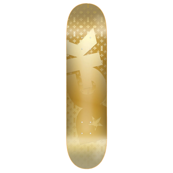 A skateboard with a DGK OG LOGO GOLD FOIL.