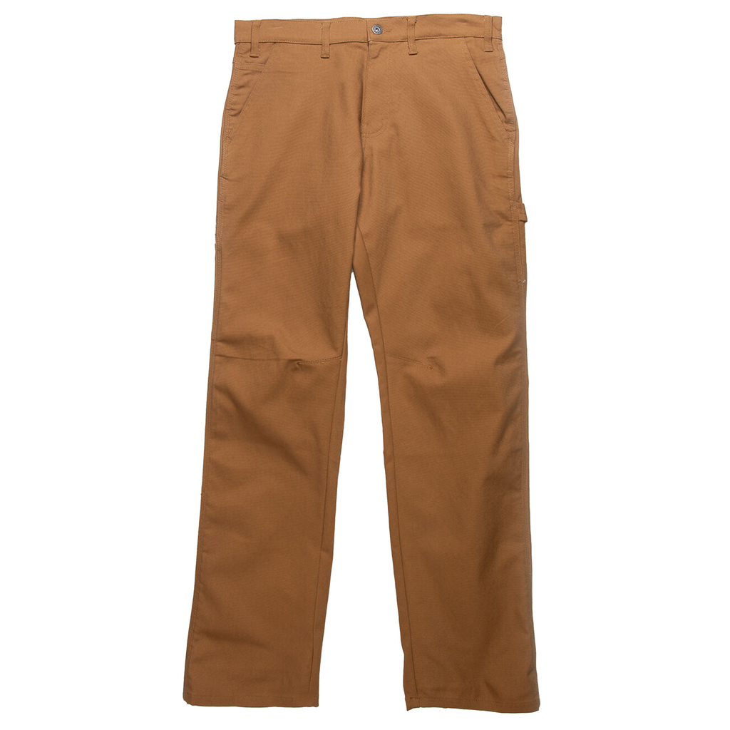 A men's DICKIES FLEX DUCK CARPENTER PANTS BROWN DUCK on a white background.