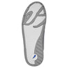 A close up of the sole of an ÉS THE MUSKA GREY shoe by ES.