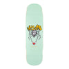 A skateboard deck featuring the WELCOME VARGAS SPIDER ON EFFIGY design by Welcome.