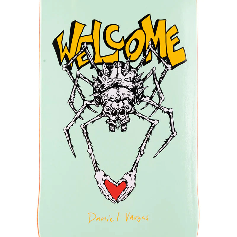 A Welcome Vargas Spider on Effigy skateboard.