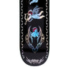 A skateboard deck with WELCOME MOCK CHERUBS ON ISLAND BLACK FOIL design from the brand WELCOME.