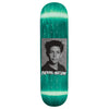 The FUCKING AWESOME MARK GONZALES CLASS PHOTO skateboard deck features a green design with a black-and-white portrait and bold "Fucking Awesome" text below, by the brand FUCKING AWESOME.
