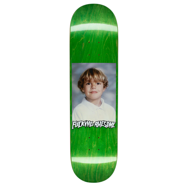 A FUCKING AWESOME Pro Board skateboard featuring a selected at random FUCKING AWESOME CAPLES CLASS PHOTO.