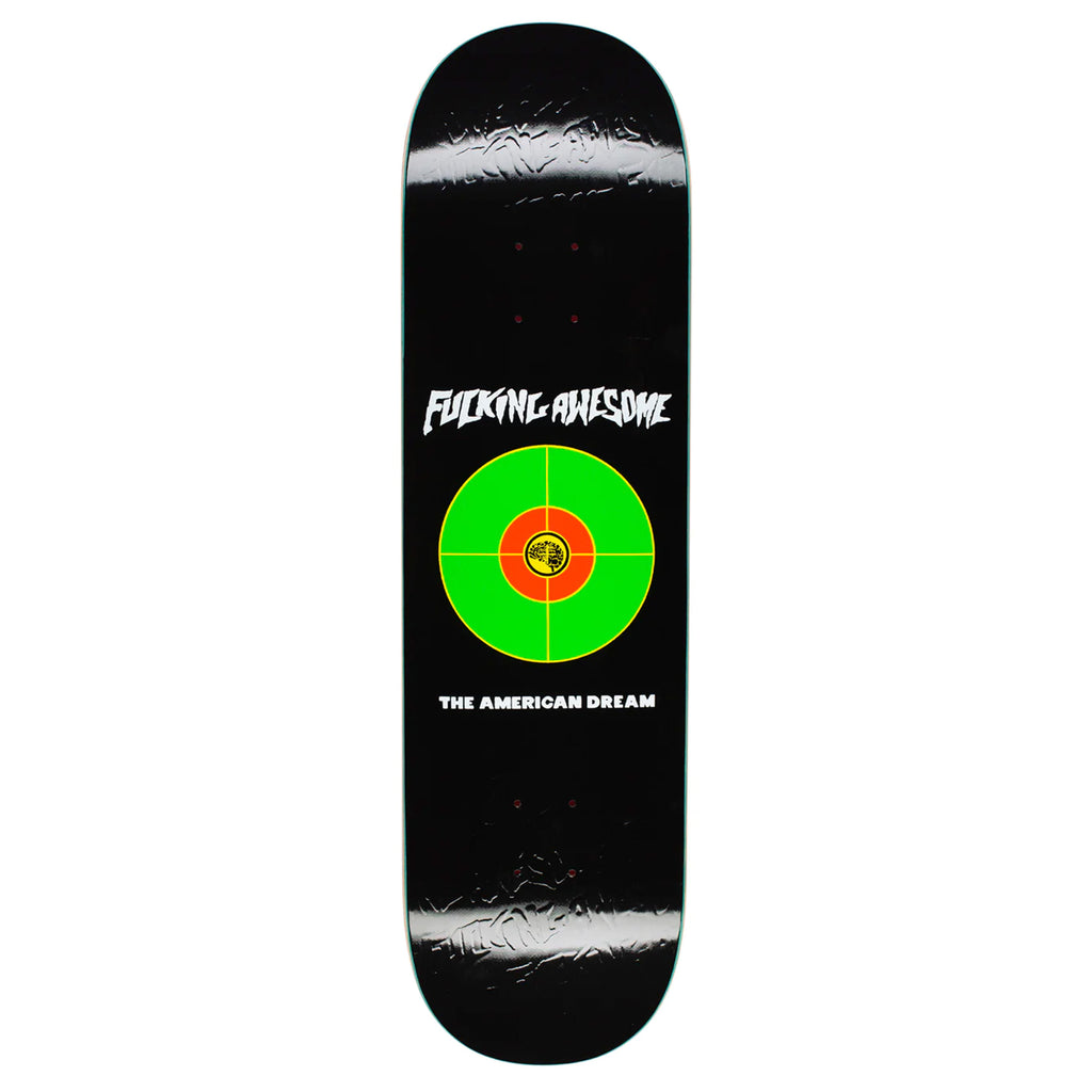A FUCKING AWESOME THE AMERICAN DREAM skateboard with a green target (brand: FUCKING AWESOME).