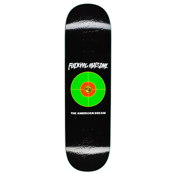 A FUCKING AWESOME THE AMERICAN DREAM skateboard with a green target (brand: FUCKING AWESOME).