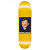 Yellow FUCKING AWESOME deck featuring SICKID's illustration of a smiling child and "Fucking Awesome" text, as seen in the Kevin Bradley collection. Product: FUCKING AWESOME X SICKID BERLE CLASS PHOTO.