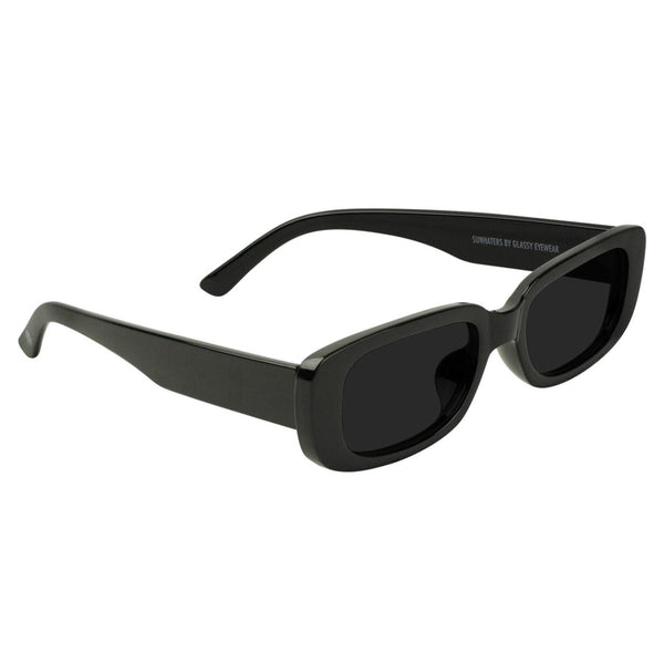plastic, thinner rectangular shaped glasses