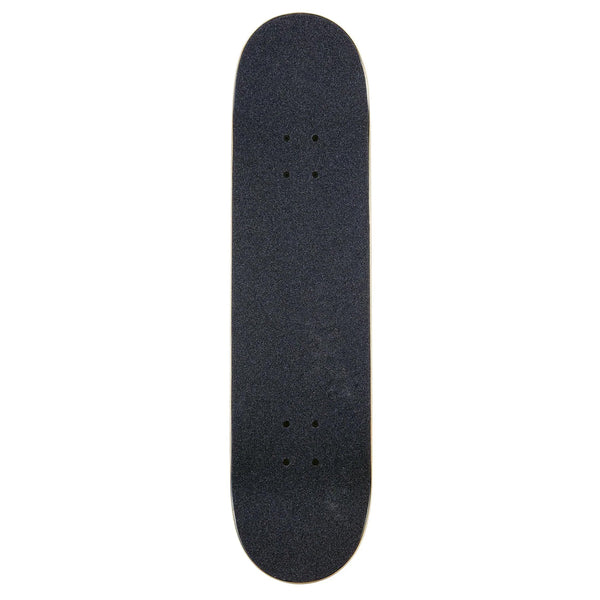 A Habitat Leaf Dot Purple Complete skateboard on a white background.