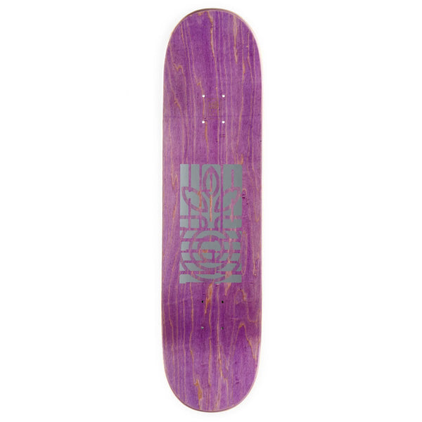A blue Habitat Tracers skateboard with the word hope on it.