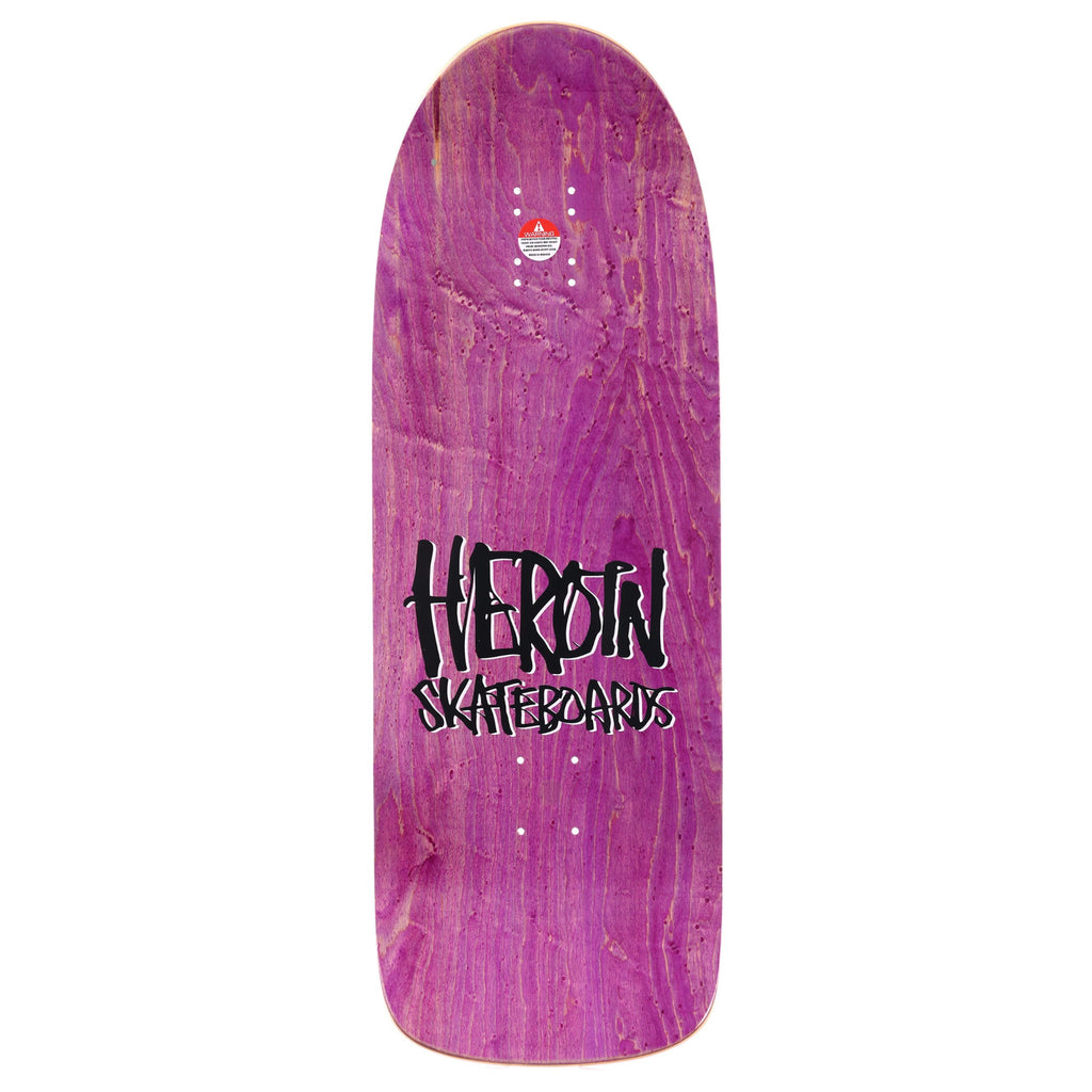 graphic skateboard top with veneer stained background