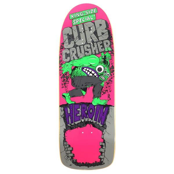 monster holding text graphic skateboard 