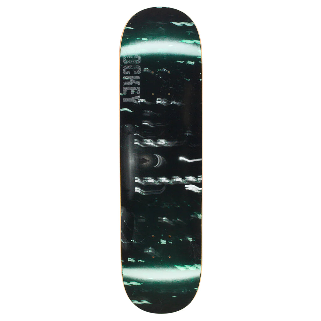 A HOCKEY ELK HART skateboard with an image of a skateboard on it.