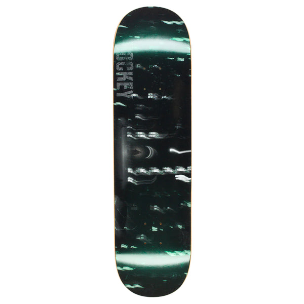 A HOCKEY ELK HART skateboard with an image of a skateboard on it.