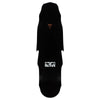 A black HOCKEY skateboard with a white HOCKEY logo on it, perfect for skateboarding enthusiasts who value style.