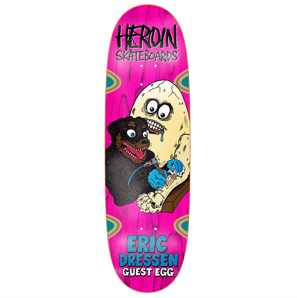 A BAKER HEROIN DRESSEN GUEST EGG featuring a dog and a cat on it.