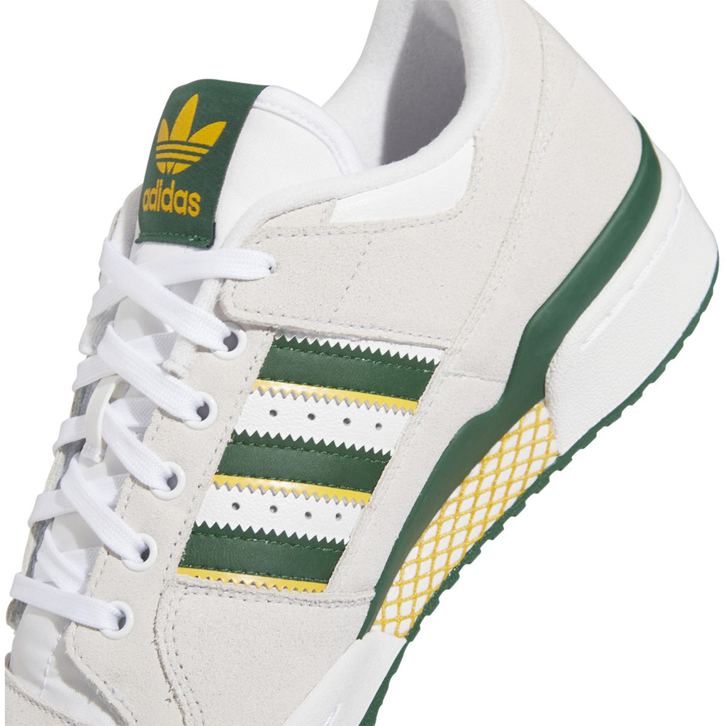 ADIDAS FORUM 84 LOW ADV sneakers in white and green.