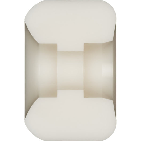The POWELL PERALTA NANO RAT DF 56x36MM 88A is a white, cylindrical skateboard wheel with a central groove and asymmetrical double radial design, displayed from above against a plain background.