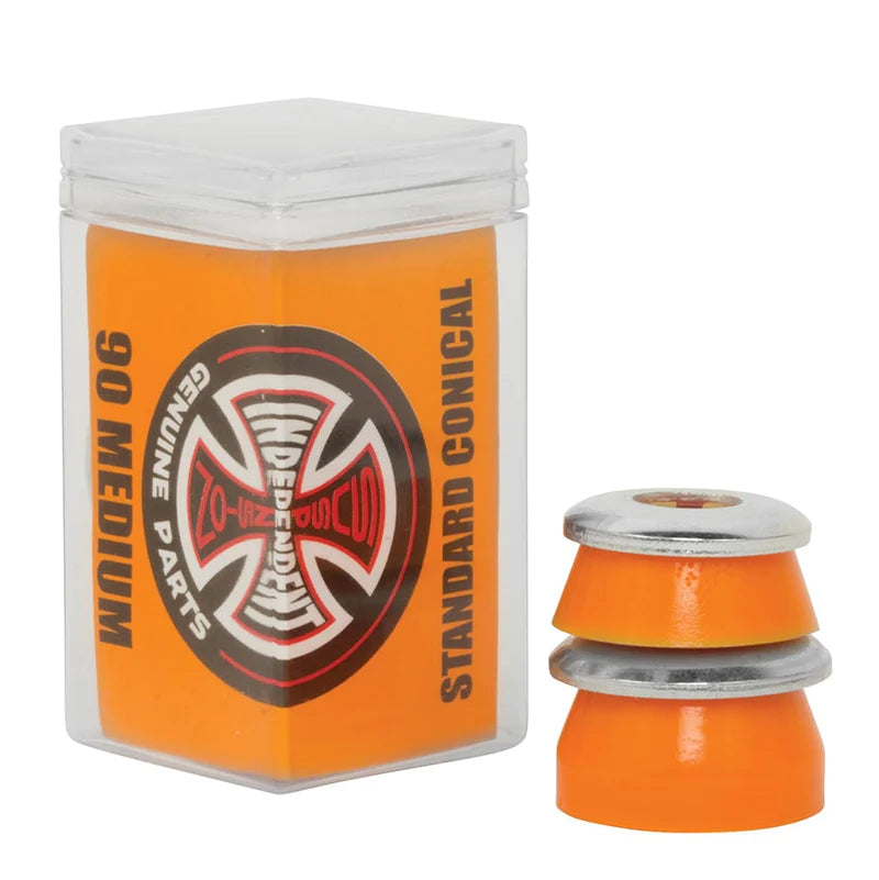 A set of INDEPENDENT BUSHINGS 90A MEDIUM ORANGE in a box.