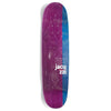 A JACUZZI UNLIMITED BIG OL J EGG skateboard with a purple and blue design on it.