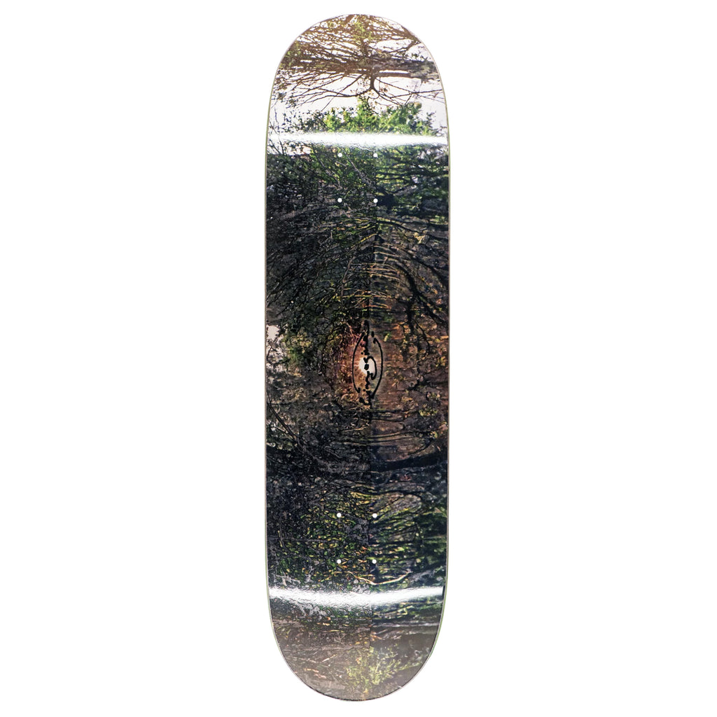 A skateboard featuring a digital print of a tree, the LIMOSINE Loreth SPIT.