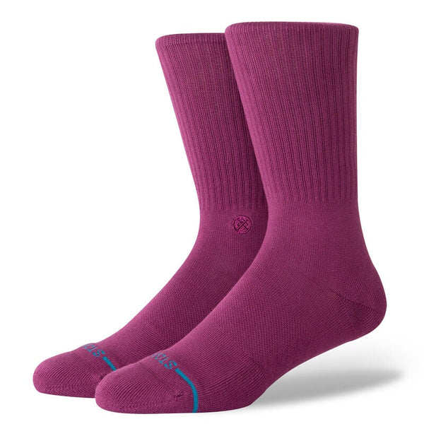 A pair of large purple STANCE SOCKS ICON BERRY LARGE socks.