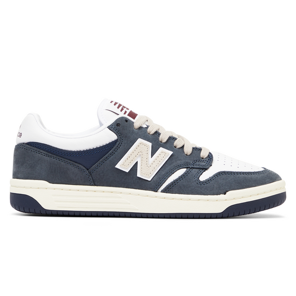 NB NUMERIC 480 sneakers in navy and white.