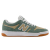 NB NUMERIC men's green and tan sneakers featuring the 480 Suede material.