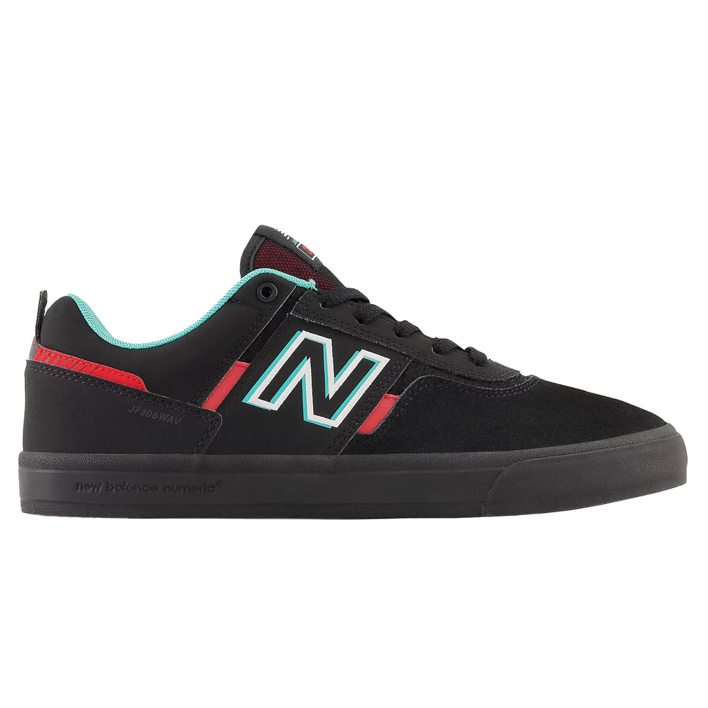 A black and red NB Numeric FOY 306 shoes by New Balance.