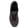 Top view of the NB NUMERIC 440 V2 BLACK CEMENT / BLACK skate shoe, featuring dark gray suede, black laces and interior, plus a blue "440" tongue label—ideal for everyday skaters.