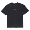 The NIKE SB CAMO CENTERED LOGO MAX90 TEE OFF NOIR by Nike is a black skate T-shirt featuring a small, multicolored logo on the chest, ideal for those who appreciate both style and comfort.