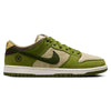 The RAFFLE WINNER NIKE SB YUTO "MATCHA" DUNK LOW PRO features asparagus and legion green with light khaki tones, a swoosh logo, perforated detailing, and a crossed-tools insignia on the heel. Crafted with premium materials for durable traction reminiscent of iconic Nike SB Dunks.